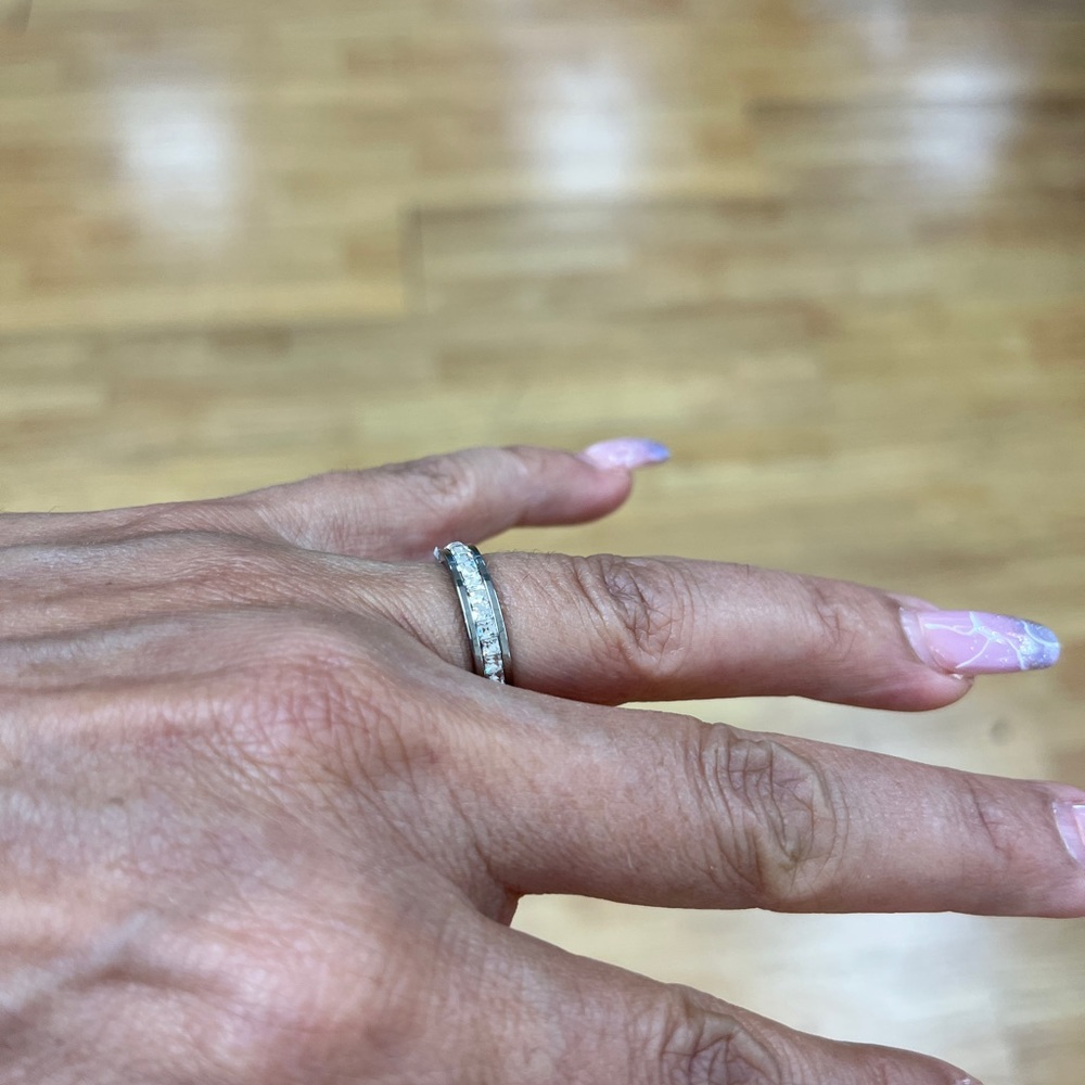 4mm Yellow Gold Plated Titanium Wedding Band - Picture 10 of 11